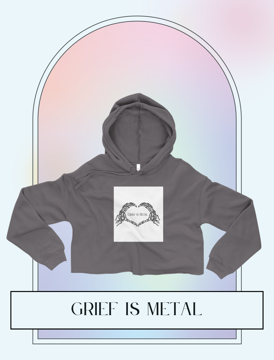 Grief is Metal Cropped Hoodie