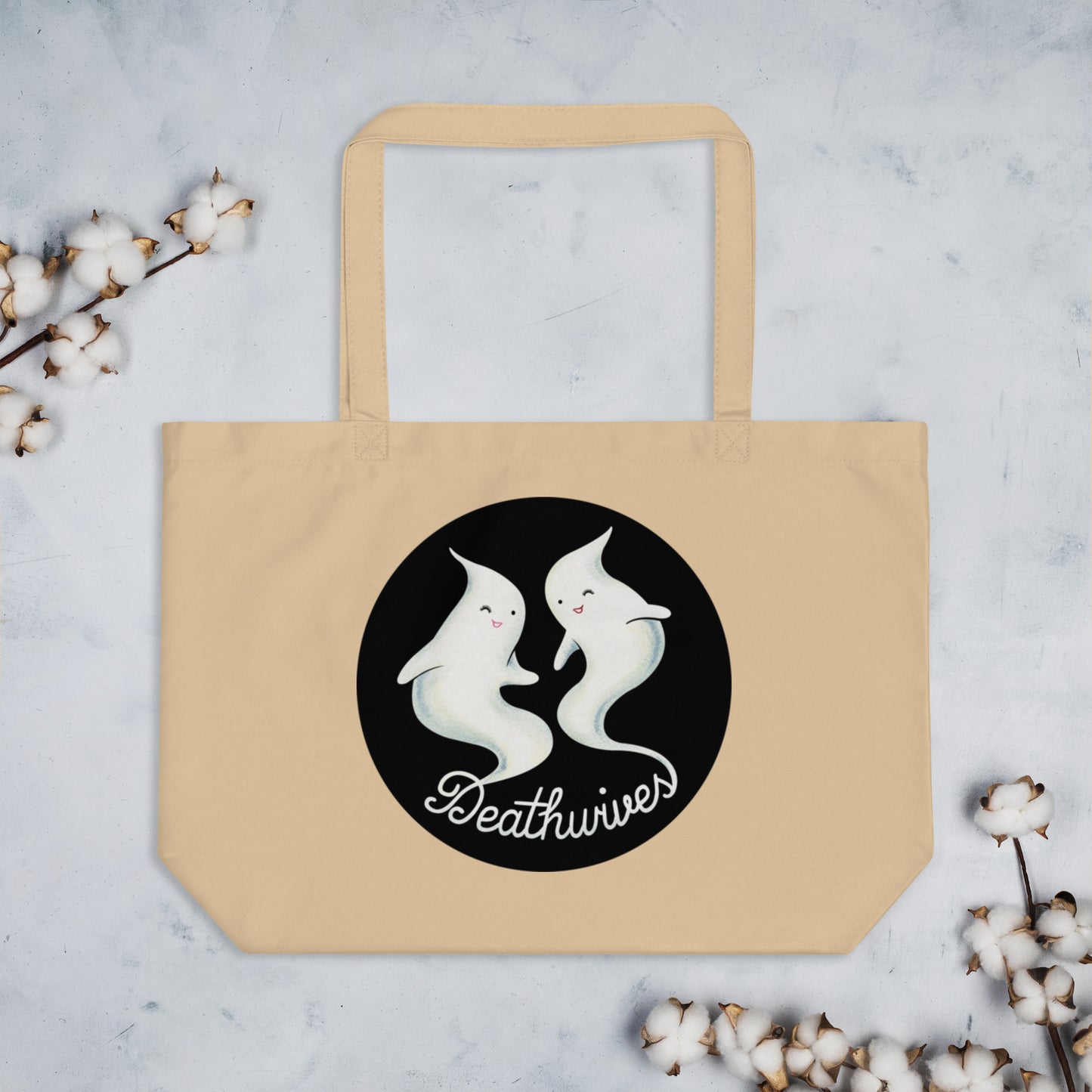 Large Ghostie organic tote bag