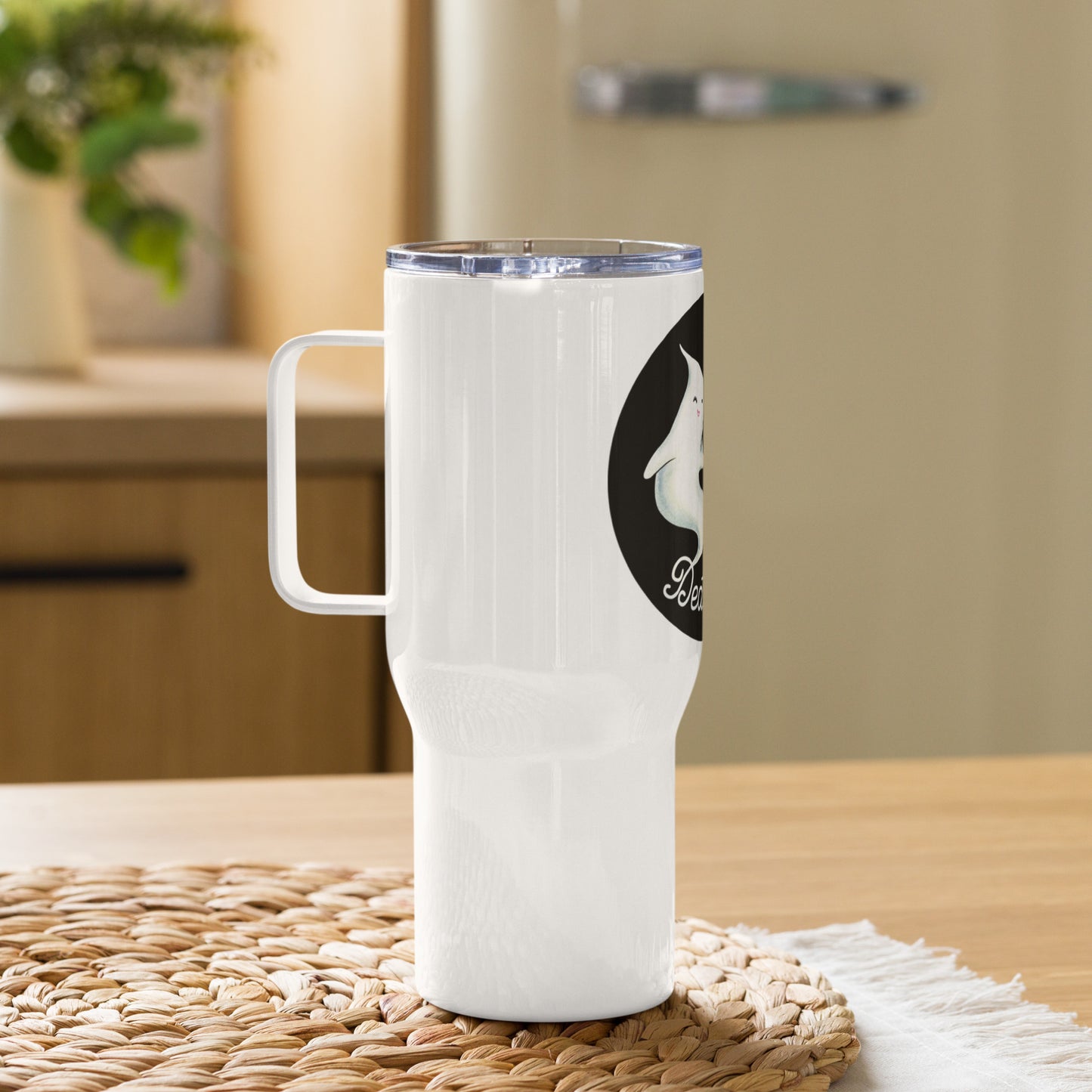 Ghostie Travel mug with a handle