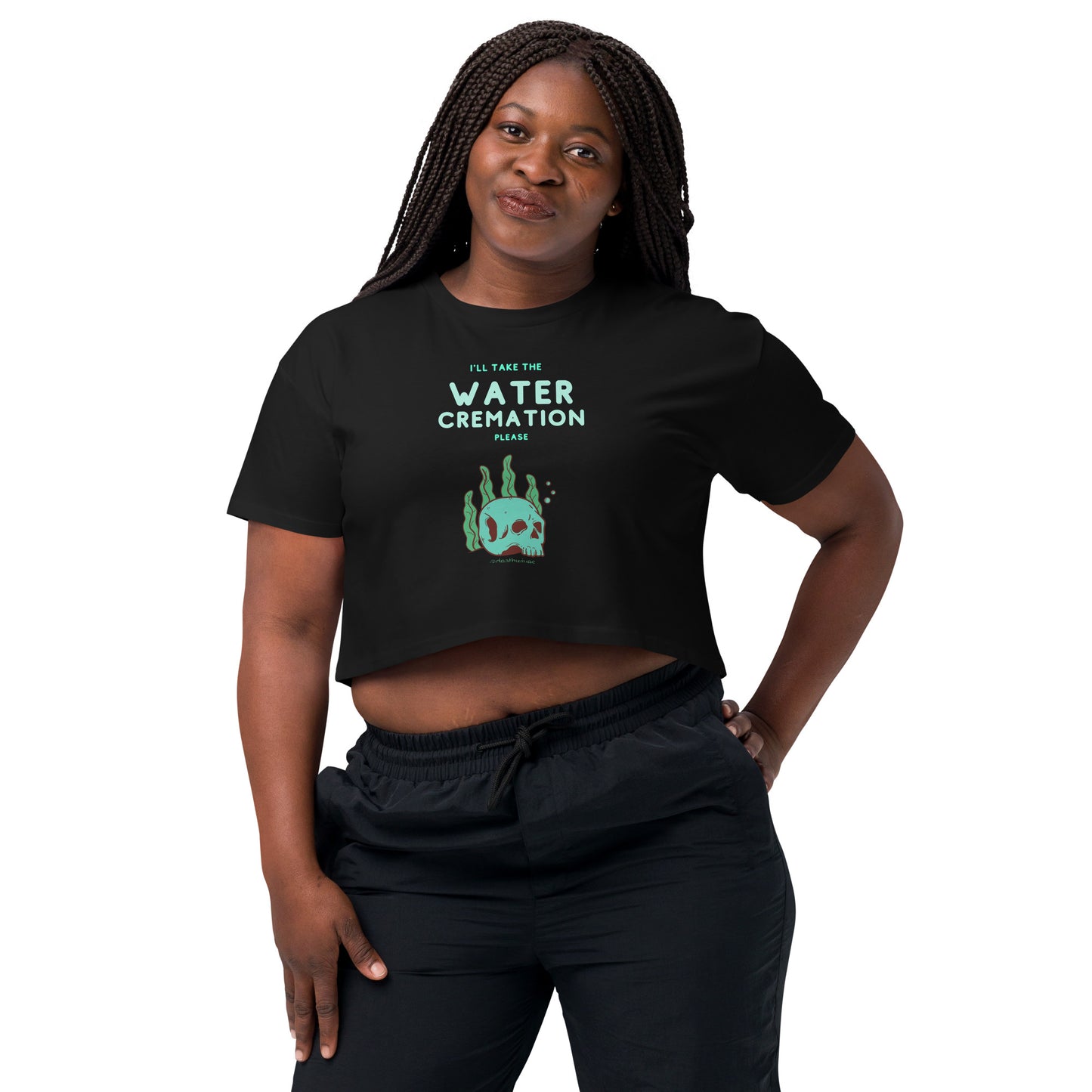 Water Cremation Please 💧 Vintage Crop Top